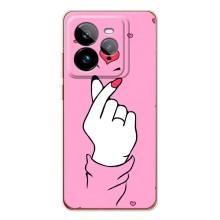 Чехол с принтом для Realme GT 7Pro (AlphaPrint - Знак сердечка)