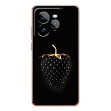 Чехол с изображением  вкусной еды для Realme GT 7Pro – Чёрная клубника