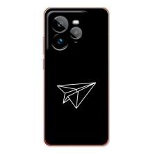 Чохол з картинками на чорному фоні для Realme GT 7Pro – Літак