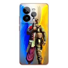 Чехол с картинкой (Патриотический КОЗАК) на Realme GT 7Pro – Козак с крыльями