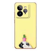 Бампер для Realme GT 7Pro з картинкою "Песики" (Кактус на голові)