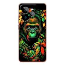 Чехол с Обезьянами Realme GT 7Pro - (AlphaPrint) (Обезьяна в тропиках)