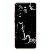 Чохол з принтом для Realme GT 7Pro (AlphaPrint) Модні коти (Котик і місяць)