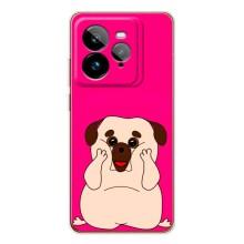 Чехол (ТПУ) Милые собачки для Realme GT 7Pro – Веселый Мопсик