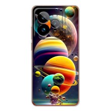 Чохол (ТПУ) з планетами на Realme GT 7Pro (Сонячна система)