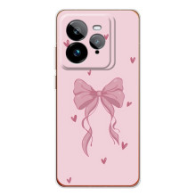 Чехол банты для Realme GT 7Pro – Бант на розовом