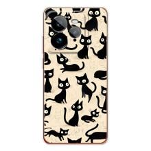 Чохол з малюнком кіт на Realme GT 7Pro (Чорні коти)