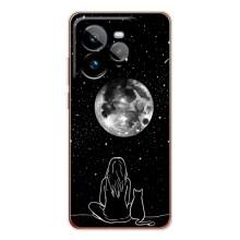 Чохол з малюнком кіт на Realme GT 7Pro (Дівчина з котом)