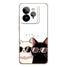 Чохол з малюнком кіт на Realme GT 7Pro (Коти в окулярах)