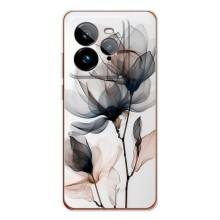 Чехол с цветочным принтом на ДжиТи 7Про (Цветы на белом)