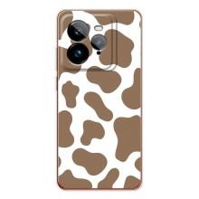 Чехол с принтом коровы на ДжиТи 7Про (Коричневый принт)