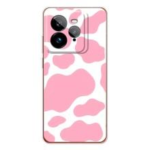 Чехол с принтом коровы на ДжиТи 7Про (Розовый принт)