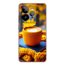 Чехол с уникальным дизайном «Осень с кофе» для Realme GT 7Pro – Кофе с жёлтым