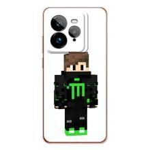 Чохли для Realme GT 7Pro (Персонажі МайнКрафт) (Зелений хлопчик)
