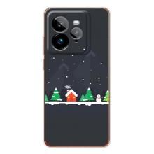 Силиконовый бампер на рождество для Realme GT 7Pro – Город зимний