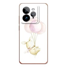 Силіконовий бампер з картинкою звірів для Realme GT 7Pro – Кролик та кульки