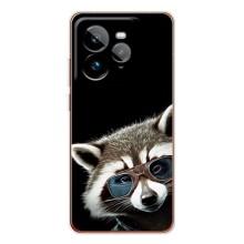Силиконовый Чехол с Енотами на Realme GT 7Pro – Стильный Енот