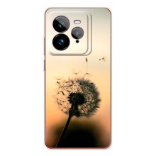 Силіконовий Чохол з кульбабками на Realme GT 7Pro – Роздмухана кульбабка