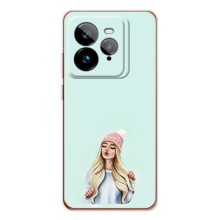 Силіконовый Чохол на Realme GT 7Pro з картинкой Модных девушек (В шапці)