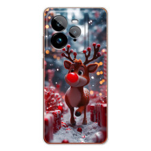 Яркий чехол для Realme GT 7Pro с Зимними Оленятами – Олень среди подарков
