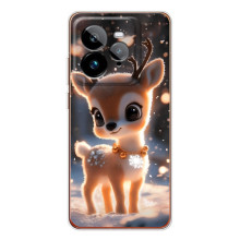 Яркий чехол для Realme GT 7Pro с Зимними Оленятами – Оленёнок