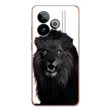 Чехлы с картинками животных Realme GT 7T (Черный ЛЕВ)
