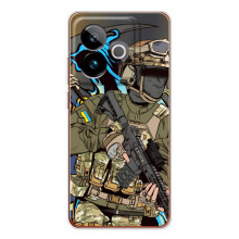 Чехлы с картинкой ЗСУ для Realme GT 7T (AlphaPrint) – Воин ВСУ