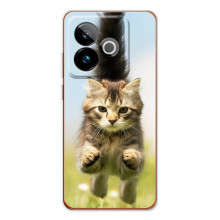 Чехлы с Котиками для Realme GT 7T (VPrint) (Прыжок кота)