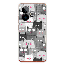 Чехлы с Котиками для Realme GT 7T (VPrint) (Рисованные котики)