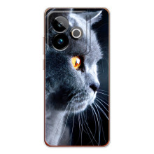 Чехлы с Котиками для Realme GT 7T (VPrint) (Серый Кот)