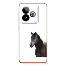 Чехлы с Лошадью дляRealme GT 7T (VPrint) (Черный Конь)