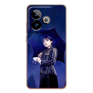 Чехлы с принтом Уэнсдей на Realme GT 7T – Уэнсдей с зонтом