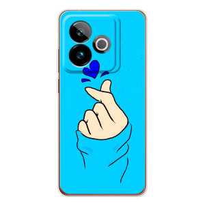 Чохол (Знак сердечка) для Realme GT 7T – Сердечко на синоьому