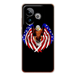 Чехол Флаг USA для Realme GT 7T – Крылья США