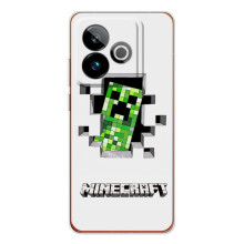 Чехол Майнкрафт на Realme GT 7T (AlphaPrint) Minecraft (крипер Майнкрафт)
