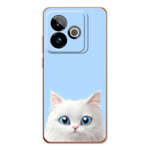 Чохол на тематику: Коти для Realme GT 7T – Білий кіт