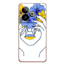 Чехол на Realme GT 7T Украинский дизайн (Украинка на всю голову)