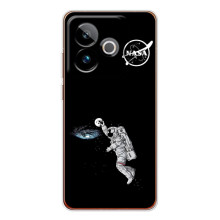 Силиконовый бампер с принтом "Наса" на Realme GT 7T (Космонавт баскетболист)