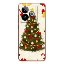 Чехол Новогодняя Елка на Realme GT 7T (Новогодний принт)