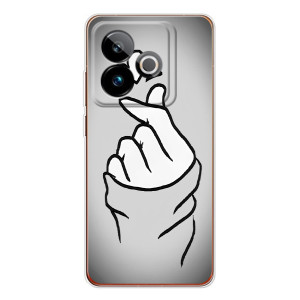 Чехол с принтом для Realme GT 7T (AlphaPrint - Знак сердечка)