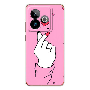 Чехол с принтом для Realme GT 7T (AlphaPrint - Знак сердечка)