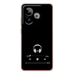 Чехол с картинками на черном фоне для Realme GT 7T – Плеер