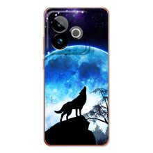 Чехол с Волком на Realme GT 7T – Воет на луну