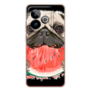 Чехол (ТПУ) Милые собачки для Realme GT 7T (Смешной Мопс)
