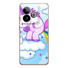 Чехол Unicorn на Realme GT 7T (Радуга единорожка)