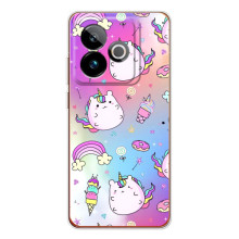 Чехол Unicorn на Realme GT 7T (Радуга и Единорог)