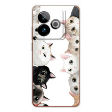 Чехол с милыми котиками на  – Черно-белые котики