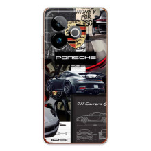 Чехол с авто Порше для Realme GT 7T – Коллаж Порше