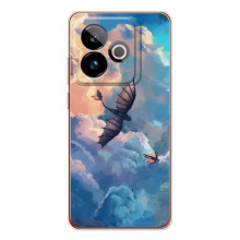 Чехол с принтом дракон Беззубик для  – Беззубик в небе