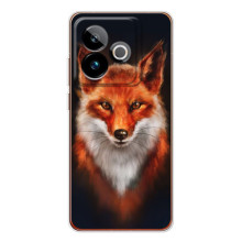 Чехол с принтом лисички на  – Лиса на черном
